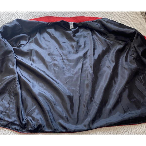 Vtg Maggie Barnes Jacket Red Floral Butterfly Wearable Art Plus Size 4X (J43) - Picture 12 of 12